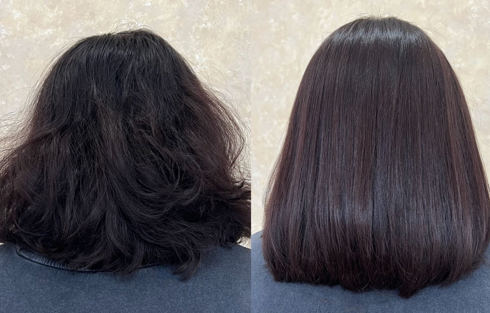 Hair keratin treatment smoothing hair at Ax Art Atelier